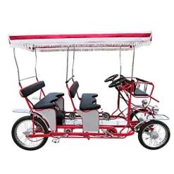 Beach Surrey Company Double Bench Surrey Bike Red