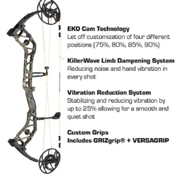 Bear Archery Escalate Adult Compound Bow Package 70 lb Draw Weight Right Hand True Timber Strata
