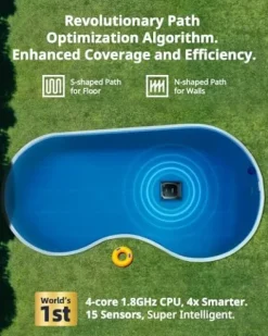 Beatbot AquaSense Cordless Robotic Pool Vacuum Ice Gray