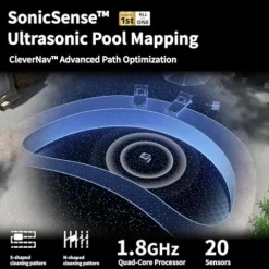 Beatbot AquaSense Pro Cordless Pool Cleaner Robot with Clarifying Agent Kit Dark Blue