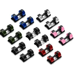 Bells of Steel Adjustable Dumbbells Set – NUOBELL Dumbbells Adjustable Weight Set 5-50 lb Pink