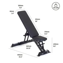 Bells of Steel Adjustable Weight Bench Black