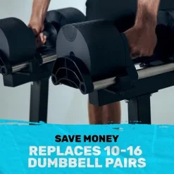 Bells of Steel Adjustable Dumbbells Set 5-50lb Ash