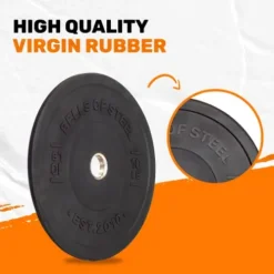 Bells of Steel Bumper Plates Black – 520 lb Olympic Weight Set – New Version