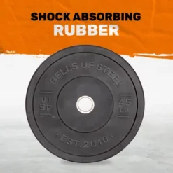 Bells of Steel Bumper Plates Black – 520 lb Olympic Weight Set – New Version