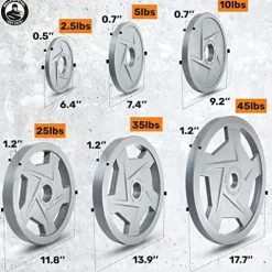 Bells of Steel Cast Iron Weight Plates – Mighty Grip Olympic Weight Plates Gray