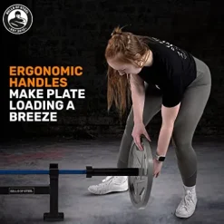 Bells of Steel Cast Iron Weight Plates Mighty Grip Olympic Weight Plates Gray