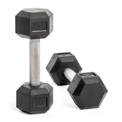 Bells of Steel Hex Dumbbells Set 5-50lb Rubber 10 Pairs