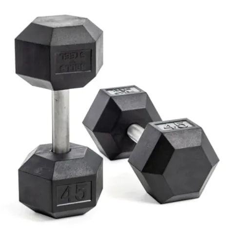 Bells of Steel Hex Dumbbells Set 5-50lb Rubber 10 Pairs