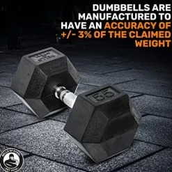 Bells of Steel Rubber Hex Dumbbells Set Black