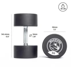 Bells of Steel Urethane Dumbbells Set 80lb Pair