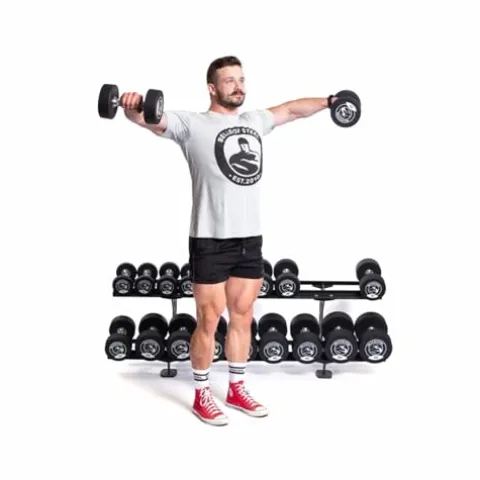 Bells of Steel Urethane Dumbbells Weight Set – Medium Knurling, Hardened Chrome Handle, Commercial-Grade
