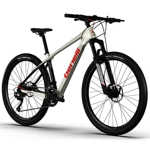 Benelli Bike 29” Carbon Mountain Bike 18 Speed Disc Brake Yellow Black