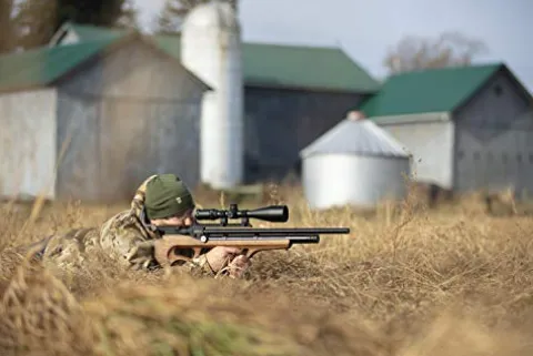 Benjamin Akela BPA22W .22-Caliber Pellet PCP Hunting Air Rifle Bullpup Brown