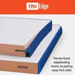 Berries Jonti-Craft Square Activity Table E-Height Adjustable 48″x48″ Gray/Teal