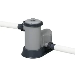 Bestway Above Ground Swimming Pool with Cleaning Kit Gray