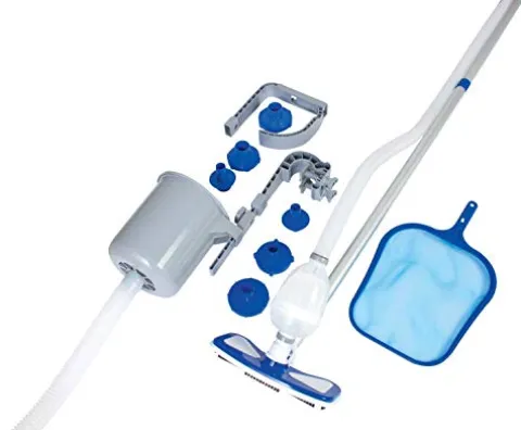 Bestway Above Ground Swimming Pool with Cleaning Kit Gray