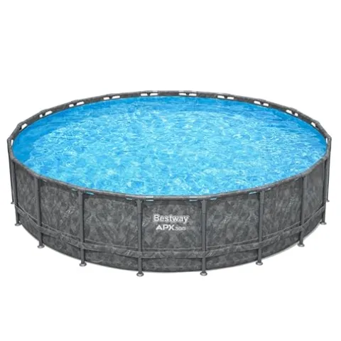 Bestway APX 365 20′ x 52″ Above Ground Swimming Pool Set Gray