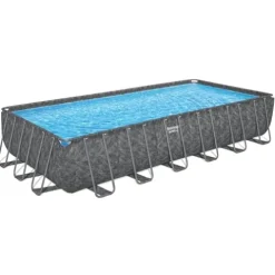 Bestway APX 365 Rectangular Above Ground Pool Set Gray