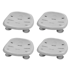 Bestway Coleman Hawaii AirJet Inflatable Hot Tub with EnergySense Cover Gray + SaluSpa Non-Slip Pool and Adjustable Spa Seats