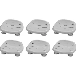 Bestway Coleman Hawaii AirJet Inflatable Hot Tub with EnergySense Cover Blue + SaluSpa Underwater Non-Slip Spa Seat (6 Pack)