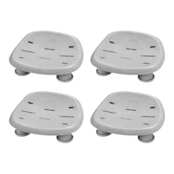 Bestway Coleman Hawaii AirJet Inflatable Hot Tub with EnergySense Cover + SaluSpa Spa Seat 4 Pack Blue