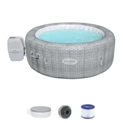 Bestway Coleman Honolulu AirJet Inflatable Hot Tub with EnergySense Cover and Spa Accessories