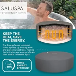 Bestway Coleman Honolulu AirJet Inflatable Hot Tub with EnergySense Cover and Spa Accessories