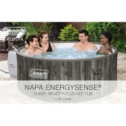 Bestway Coleman Napa AirJet Inflatable Hot Tub with EnergySense Cover