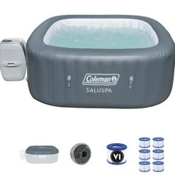 Bestway Coleman SaluSpa 140 Air Jet Inflatable Hot Tub Spa Gray
