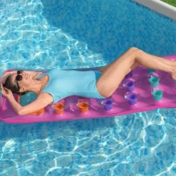 Bestway Rectangular Metal Frame Above Ground Swimming Pool Set Gray