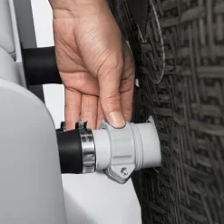 Bestway SaluSpa AirJet Inflatable Square Hot Tub with 2 Non-Slip Adjustable Seats Blue