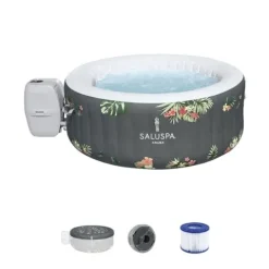 Bestway SaluSpa Aruba AirJet Inflatable Hot Tub Set Gray