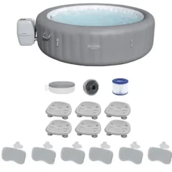 Bestway SaluSpa Grenada AirJet Inflatable Hot Tub Gray
