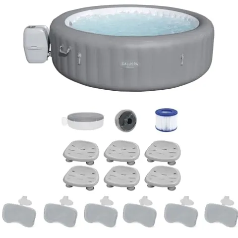 Bestway SaluSpa Grenada AirJet Inflatable Hot Tub Gray