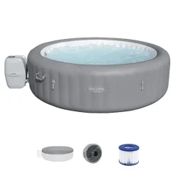 Bestway SaluSpa Grenada AirJet Inflatable Hot Tub 8 Pack Gray