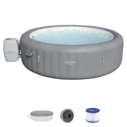 Bestway SaluSpa Grenada AirJet Inflatable Hot Tub 6-8 Person Grey