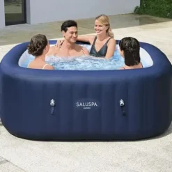 Bestway SaluSpa Hawaii AirJet Inflatable Hot Tub with EnergySense Cover Blue