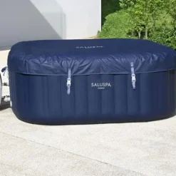 Bestway SaluSpa Hawaii AirJet 4-6 Person Inflatable Hot Tub with EnergySense Cover Blue