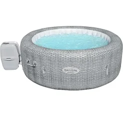 Bestway SaluSpa Honolulu AirJet Inflatable Hot Tub with 140 Jets & 6 Adjustable Seats Gray