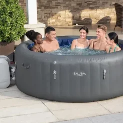 Bestway SaluSpa Santorini HydroJet Inflatable Hot Tub Gray