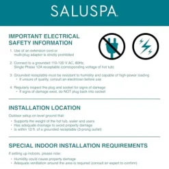 Bestway SaluSpa Santorini HydroJet Inflatable Hot Tub Gray