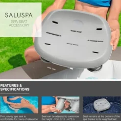 Bestway SaluSpa Santorini HydroJet Inflatable Hot Tub 180 Jets 6-Pack Non Slip Seats