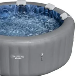 Bestway SaluSpa Santorini HydroJet 5 to 7 Inflatable Hot Tub Gray