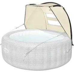 Bestway SaluSpa Sun Shade Canopy with Honolulu Inflatable Hot Tub Honolulu