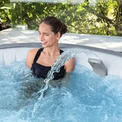 Bestway SaluSpa Waterfall Accessory & Coleman Atlantis AirJet Hot Tub Blue