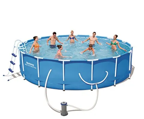 Bestway Steel Pro Above Ground Round Frame Pool Set 15ft x 42in Blue
