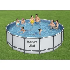 Bestway Steel Pro MAX 16ft Round Above Ground Pool Set Silver