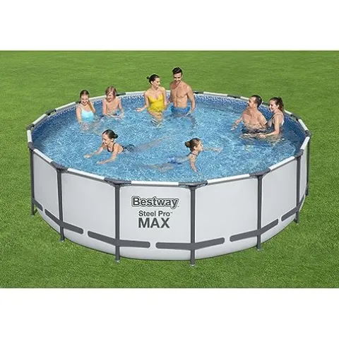 Bestway Steel Pro MAX 16ft Round Above Ground Pool Set Silver