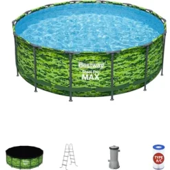 Bestway Steel Pro Max 14’x48 Camo Pool Set Multicolor